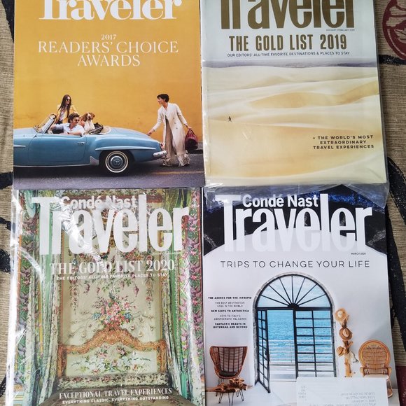 Conde Nast Traveler Magazine Lot of 4 issues including March 2020, 2 Gold Lists - Picture 1 of 13